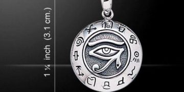 Sterling Silver Eye of Ra Horus Pendant